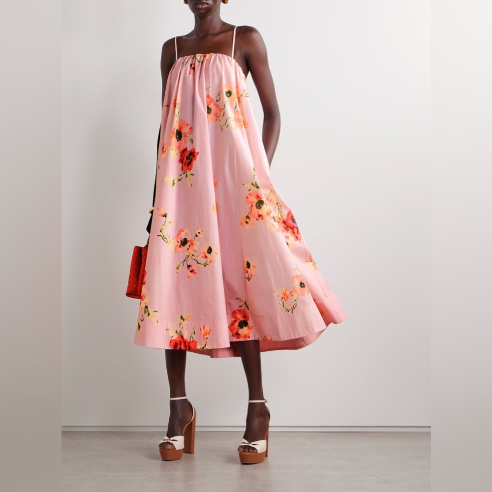 Zimmermann Pink Floral Midi Dress